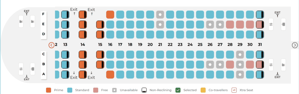 Air India Express Seating Plan