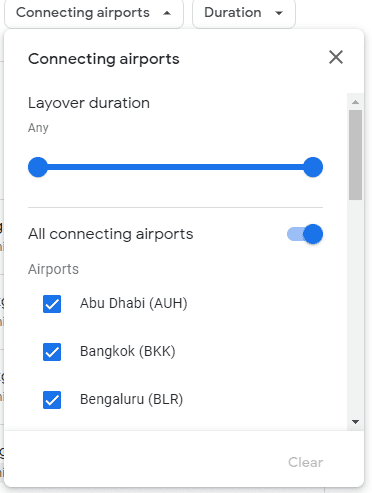 Connecting Airports