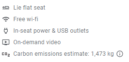 Flight Seat and Facilities