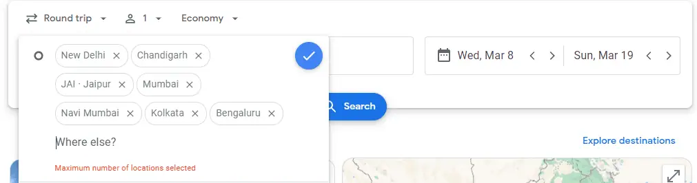 Google Flights Where To Option