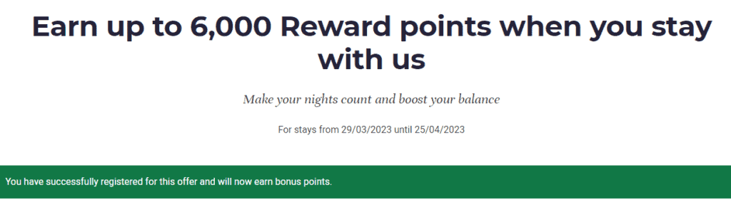 6000 Accor Points Offer