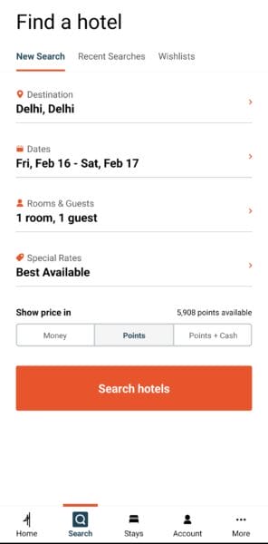 IHG APP Search