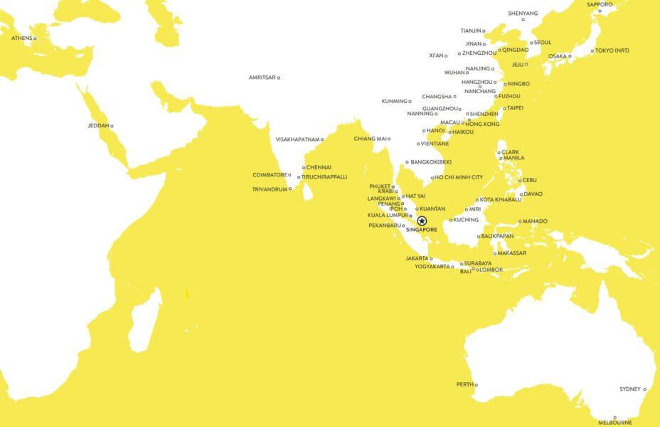 Scoot Destinations Map