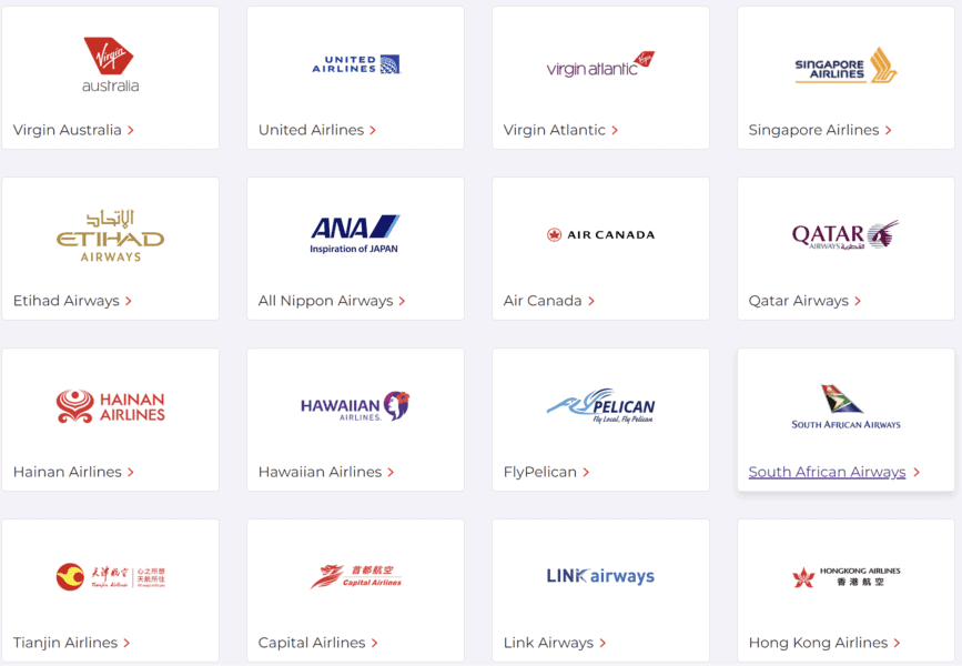 Virgin Australia Partner Airlines