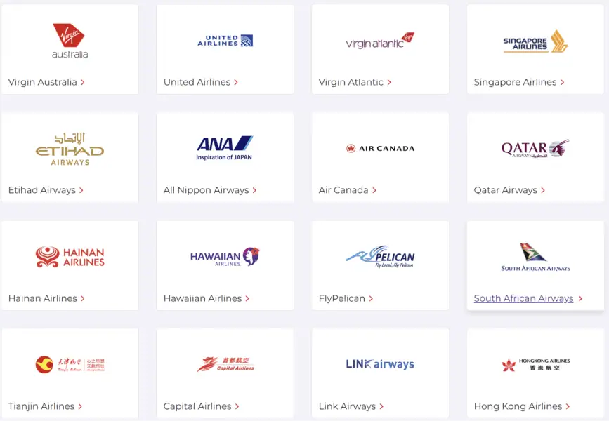 Virgin Australia Partner Airlines