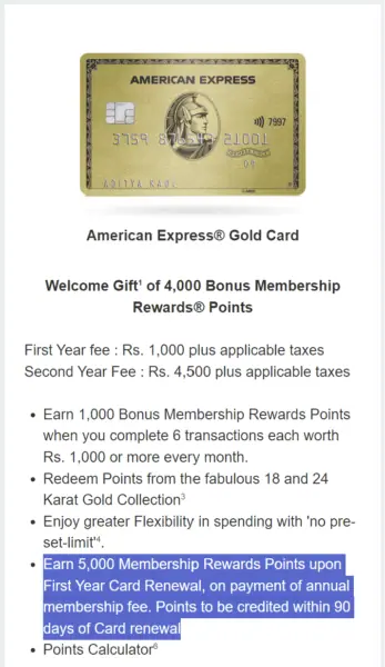 Amex Gold Charge Card