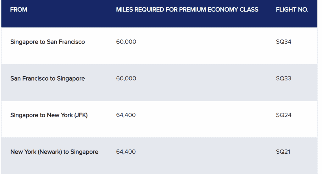 Premium Economy Routes