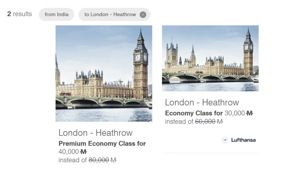 Miles & More Mileage Bargains From India to London