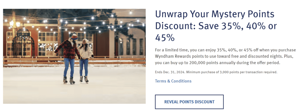 Buy Wyndham Rewards Points during Promotion