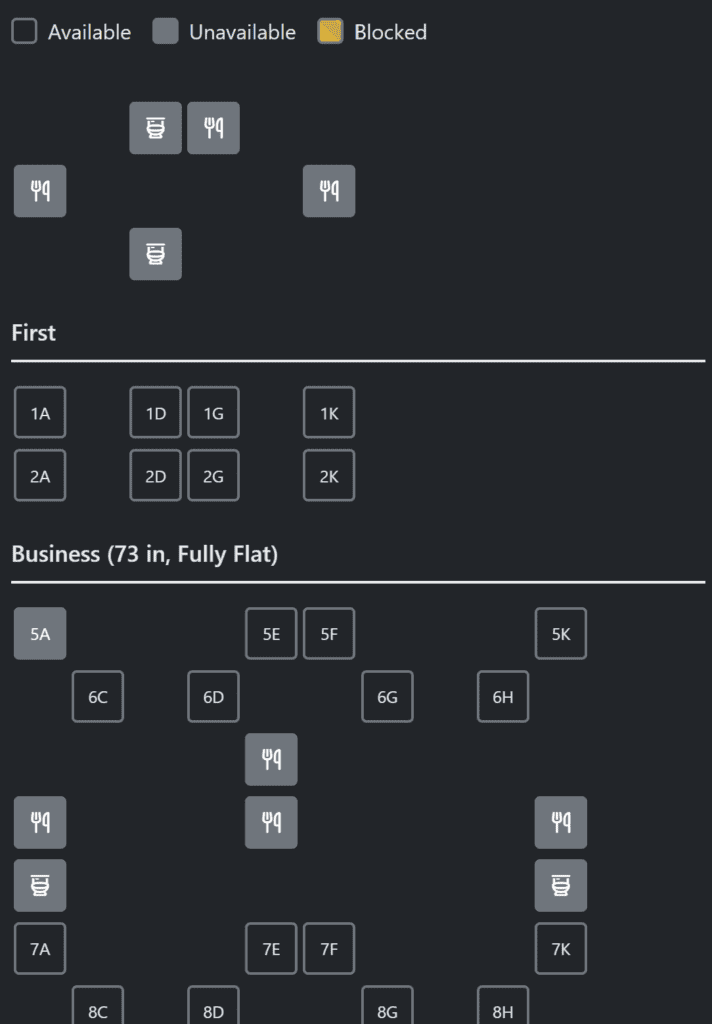 Seat Map Viewer Search Result