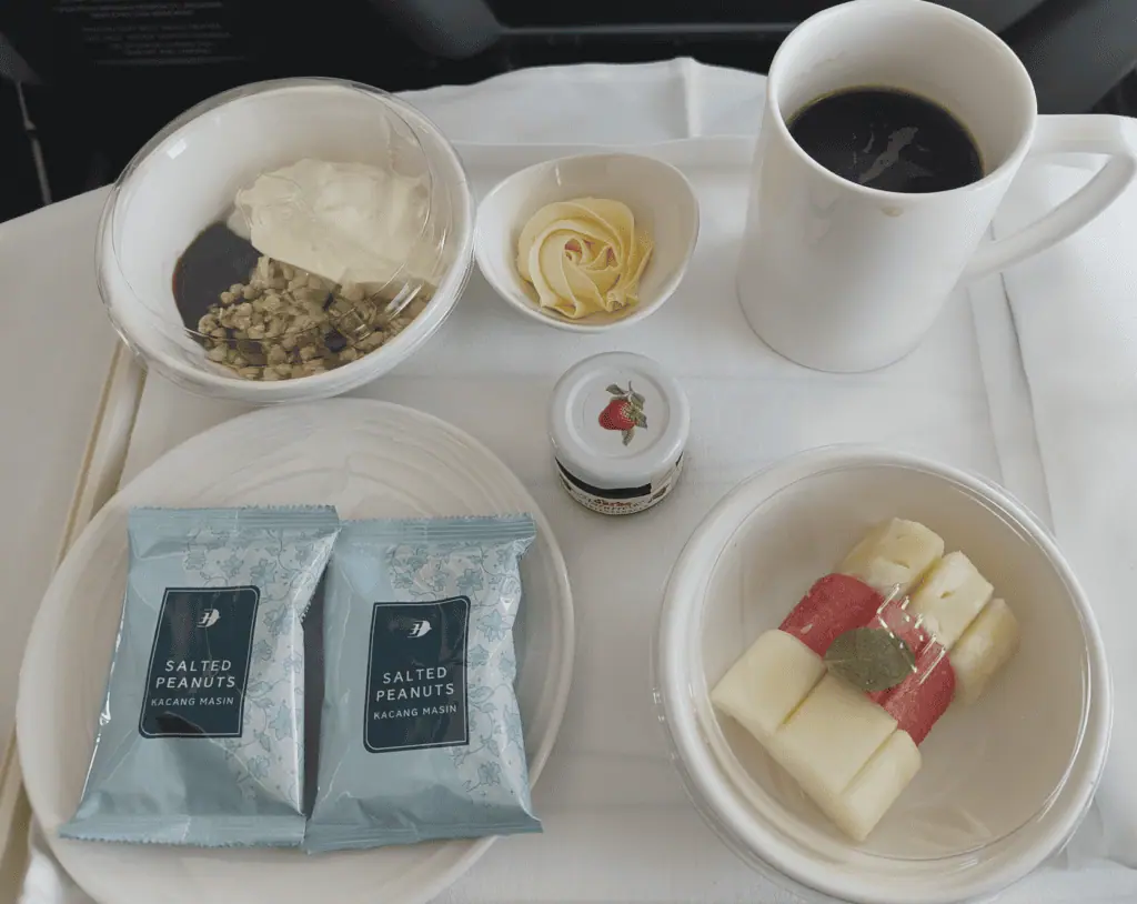 Malaysia Airlines B737 Business Class Food