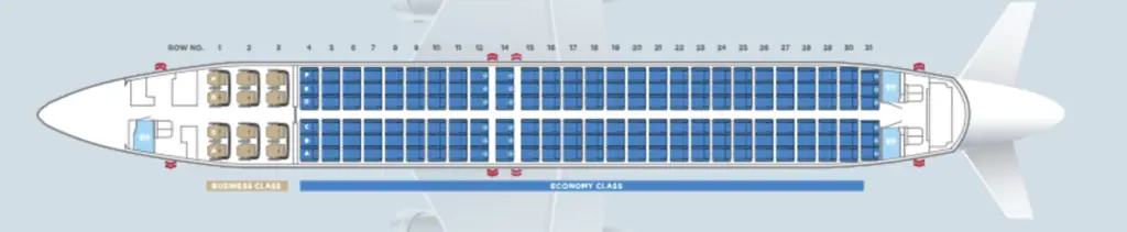 Malaysia Airlines B737 Seat Map