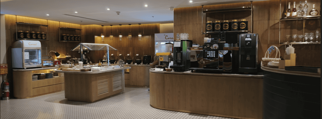 The Coral Finest Business Class Lounge (Cocoon) Food Options