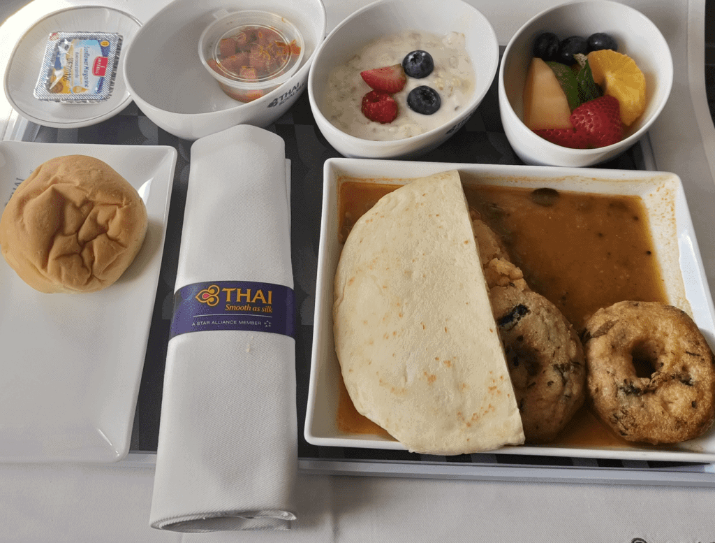 Thai Airways A350 Business Classn Breakfast