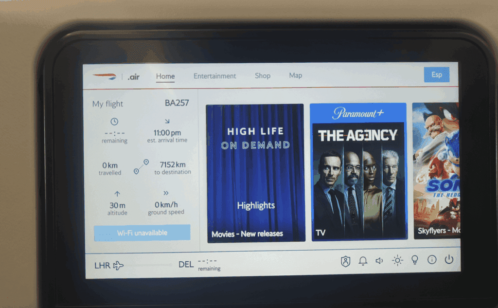 British Airways A350 Economy Cabin