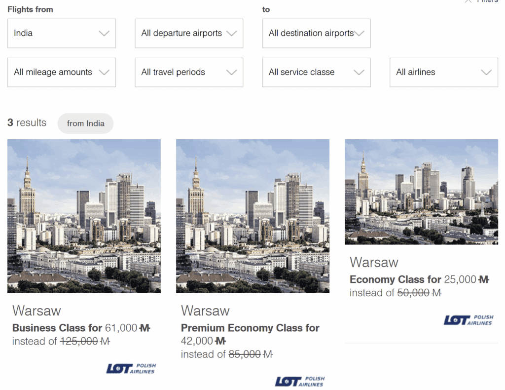 Miles & More Mileage Bargains from India