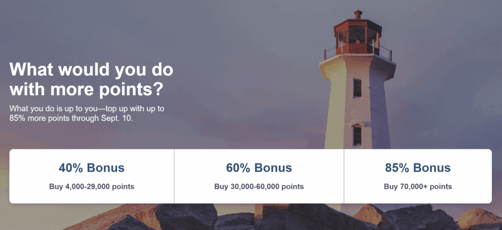 Buy Aeroplan Points during promotion