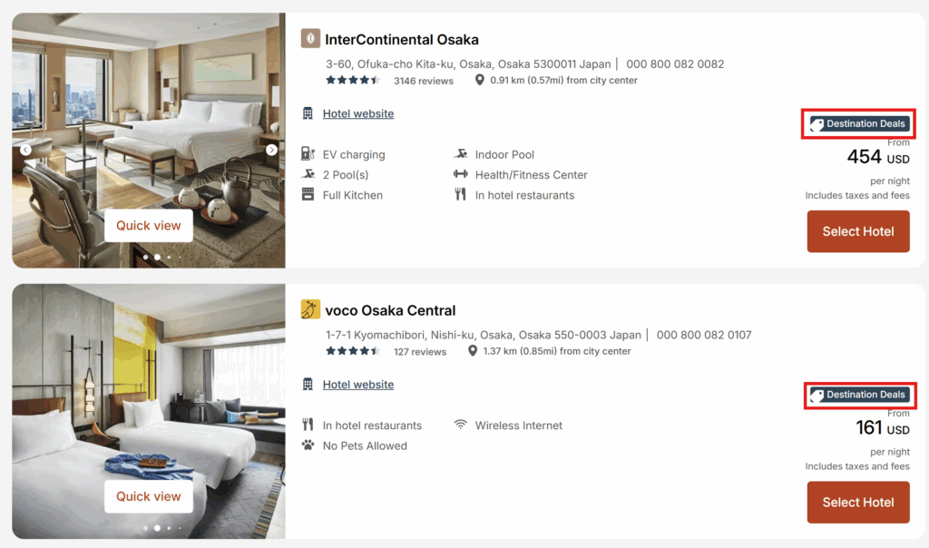 IHG Destination Deals Promotion