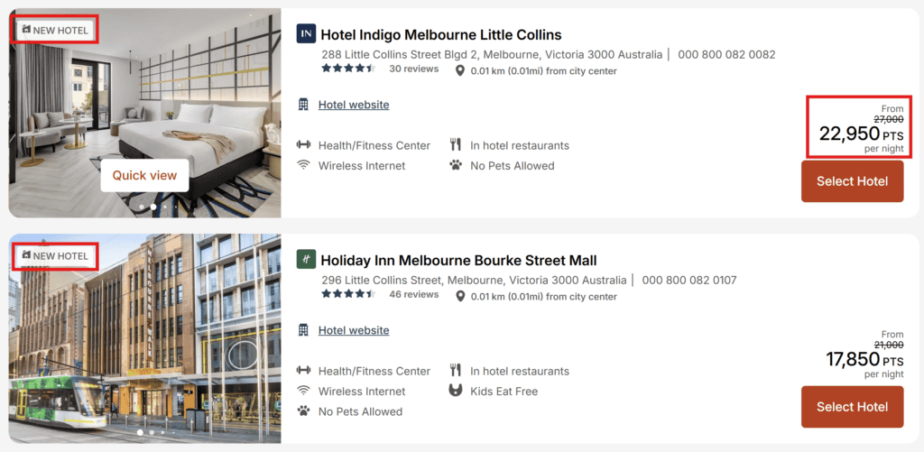 IHG Award Night Discount at New and Refreshed Hotels