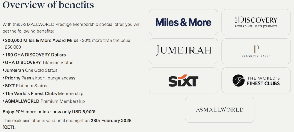 ASMALLWORLD PRESTIGE MEMBERSHIP