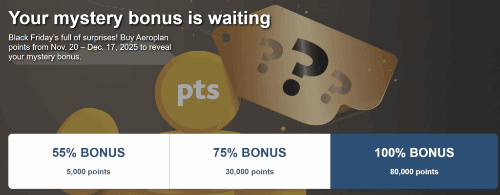 Buy Air Canada Aeroplan Points with up to 100% Bonus [1.34¢ or ₹ 1.20/Point]