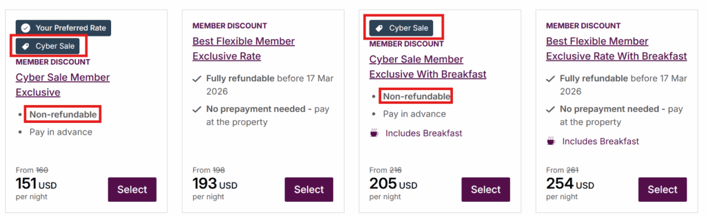 IHG Cyber Sale Member Rate