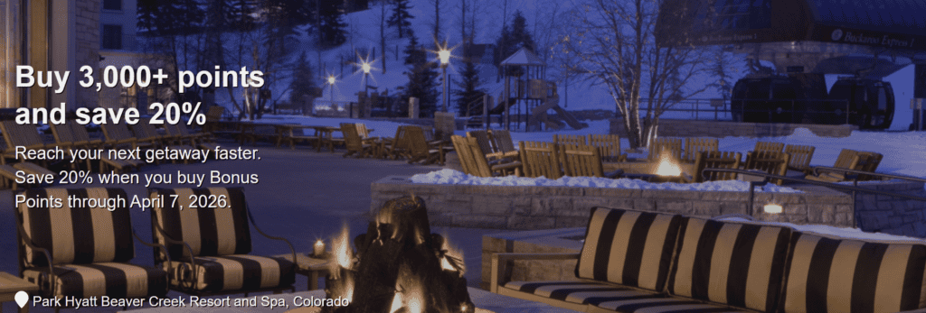 Buy Hyatt Points with 20% Discount