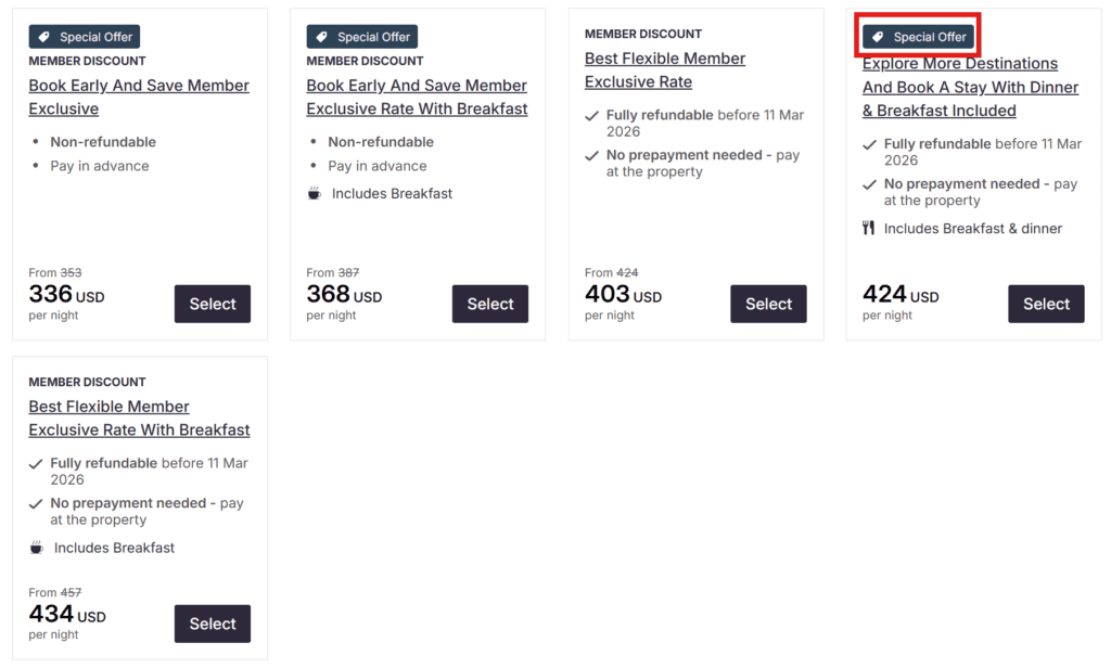 IHG explore more destinations and book a stay with dinner & breakfast promotion