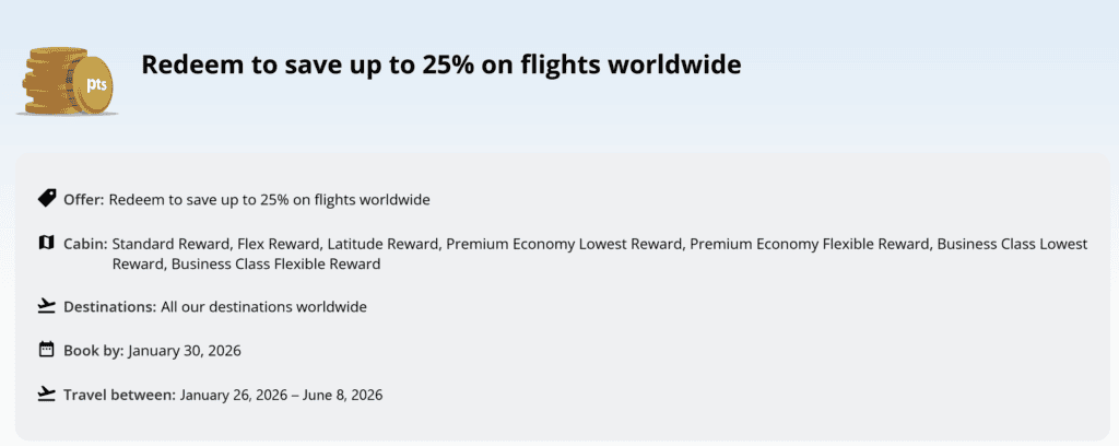 Air Canada Award Flight with up to 25% Discount