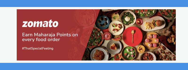 Earn Air India Points on Zomato